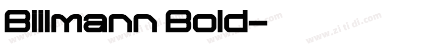 Biilmann Bold字体转换